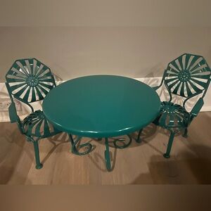 American Girl Kit Kittredge Green Iron Dining Set